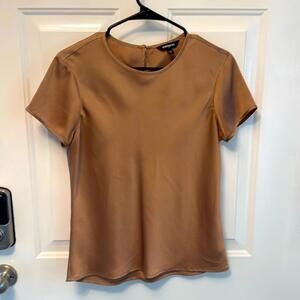 Express Women's Short Sleeve Satin Top, Size Small